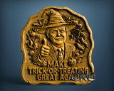 Halloweeen Trump Make Trict Great, 3D STL Model 12093