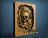 Skull Evil Time, 3D STL Model 12095
