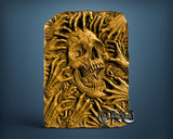 Zombie attack to Skull. 3D STL Model 12096