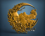 Skull Roses, 3D STL Model 12104