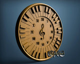 Piano Clock, 3D STL Model 11606