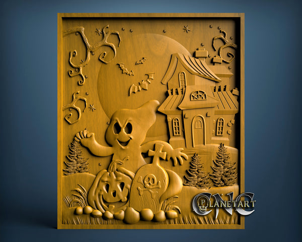 Halloween Ghost, 3D STL Model 15003