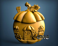 Pumpkin Fairy House, 3D STL Model 15009