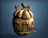 Pumpkin Fairy House, 3D STL Model 15009