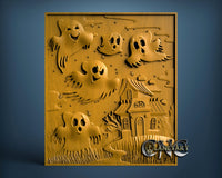 Scary Halloween Ghosts, 3D STL Model 15016