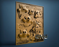 Scary Halloween Ghosts, 3D STL Model 15016