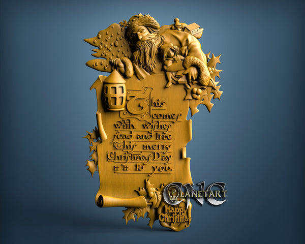 Santa's Christmas Wish, 3D STL Model 15028