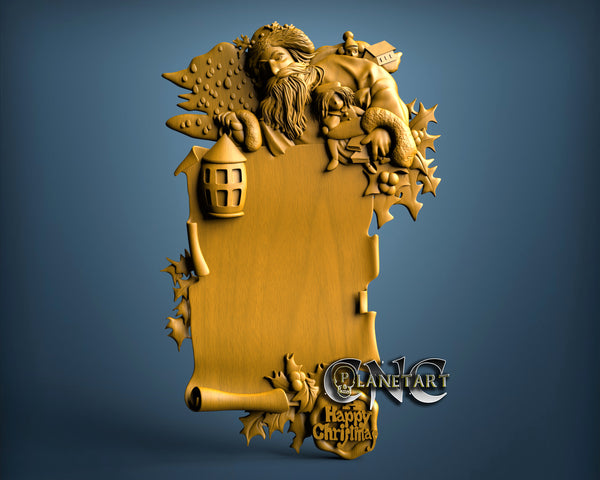 Santa Claus Empty Wishlist, 3D STL Model 15029