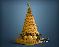 Merry Christmas Tree, 3D STL Model 15031