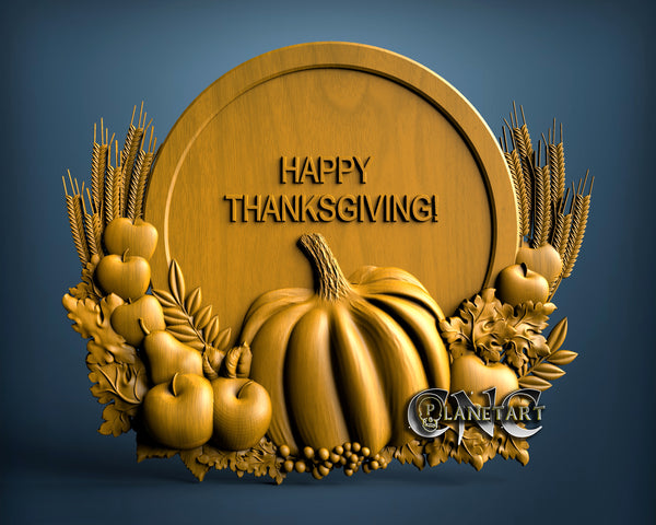 Happy Thanksgiving, 3D STL Model 15037