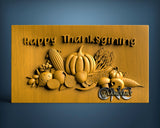 Happy Thanksgiving, 3D STL Model 15038