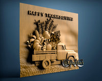 Happy Thanksgiving Truck, 3D STL Model 15040