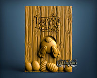 Happy Easter, 3D STL Model 15041