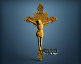 Jesus in Cross, 3D STL Model 15046