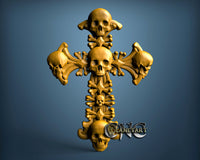 Skull Cross, 3D STL Model 15053