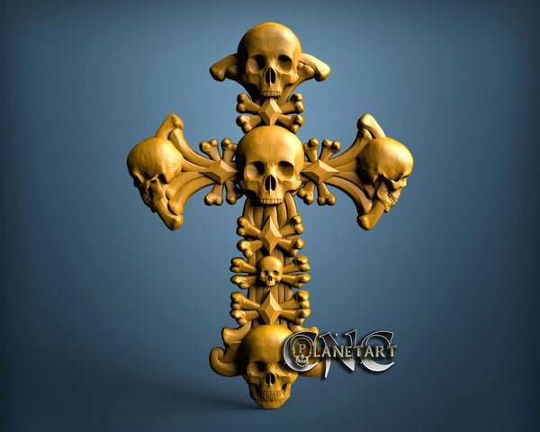 Skull Cross, 3D STL Model 15053