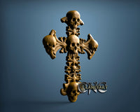 Skull Cross, 3D STL Model 15053