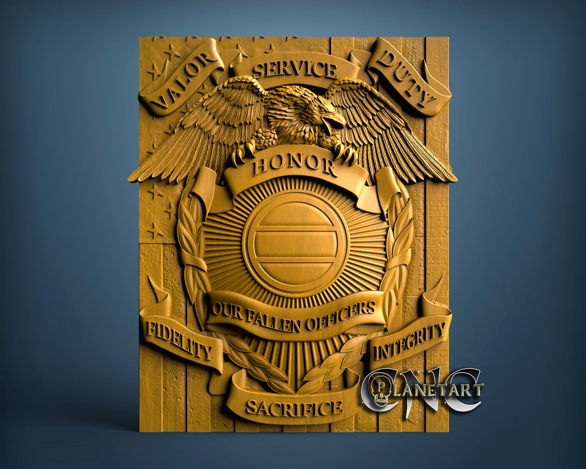 Fallen Officers, 3D STL Model 15064 – Cnc Planet Art