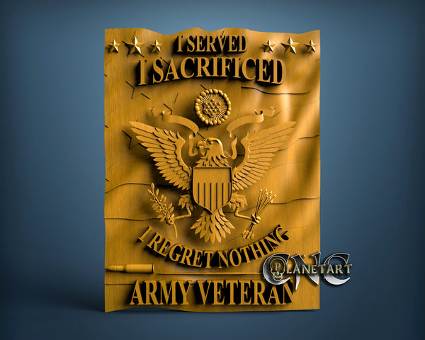 USA Army Veteran,3D STL Model 15065