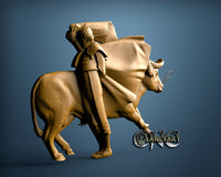 Torreador with Bull, 3D STL Model 15076