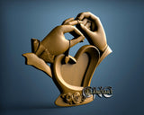 Wedding Photo Frame, 3D STL Model 15083