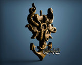 Octopus in Anchor, 3D STL Model 15089