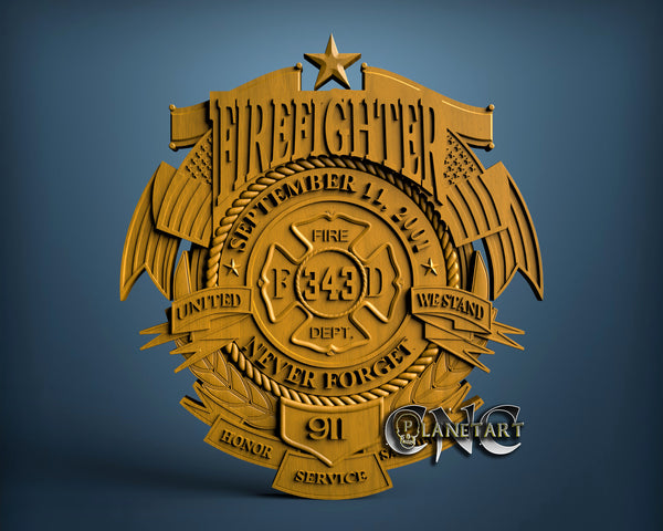 USA Firefighter, 3D STL Model 15092