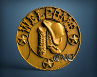 Welcome Western, 3D STL Model 15097