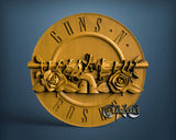 Guns Roses, 3D STL Model 15098