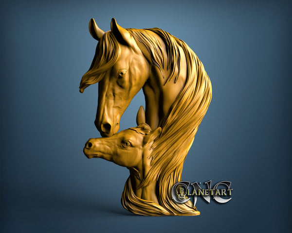 Horses, 3D STL Model 15101