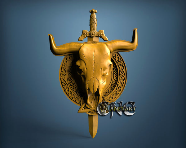 Cow Skull, 3D STL Model 15107