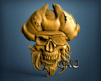 Pirate Skull, 3D STL Model 15112