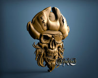 Pirate Skull, 3D STL Model 15112