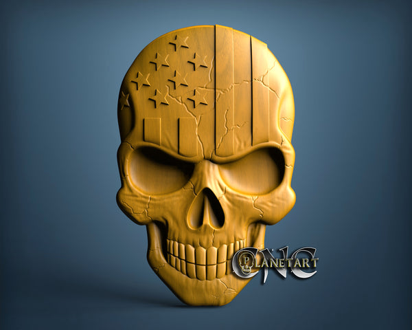American Skull, 3D STL Model 15143