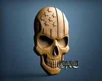 American Skull, 3D STL Model 15143
