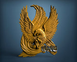 Eagle USA Flag, 3D STL Model 15146