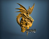 Dragon & Skull, 3D STL Model 15160