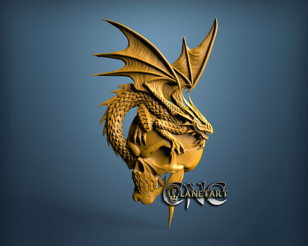 Dragon & Skull, 3D STL Model 15160