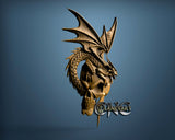 Dragon & Skull, 3D STL Model 15160
