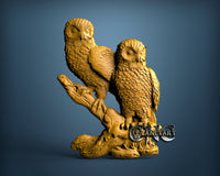 Owls, 3D STL Model 15176