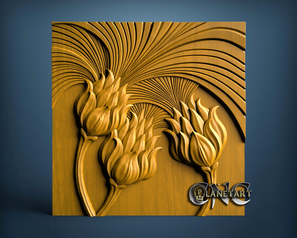 Flower Panels, 3D STL Model 15180