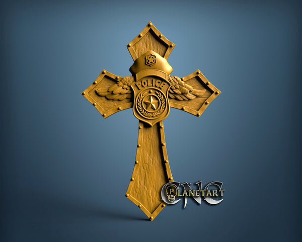 Police Cross, 3D STL Model 15191