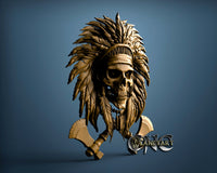 Indian Skull, 3D STL Model 15199