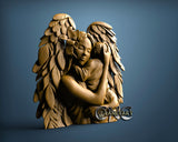 Mother Angel with Baby, 3D STL Model 15201