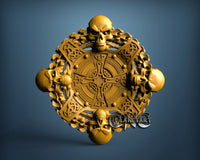 Skull Clock, 3D STL Model 15220