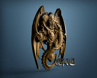 Dragon & Cross, 3D STL Model 15233
