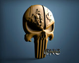 Canadian Motor Skull, 3D STL Model 15236