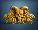 Dragon Skulls, 3D STL Model 15252