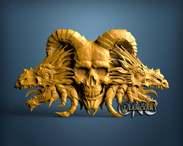 Dragon Skulls, 3D STL Model 15252