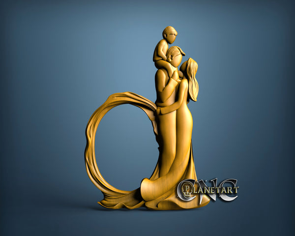 Family picture frame, 3D STL Model 15256